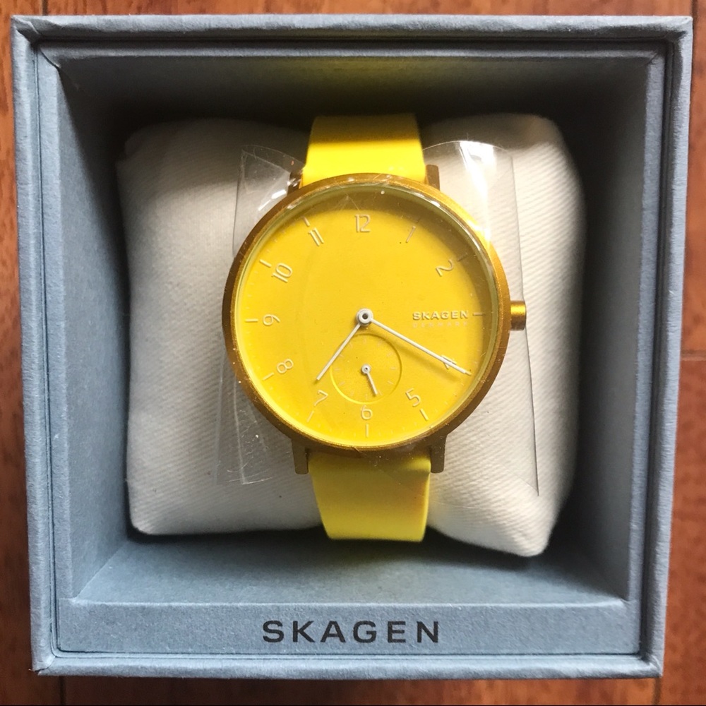 (New) Skagen Aaren Kulor Yellow Watch